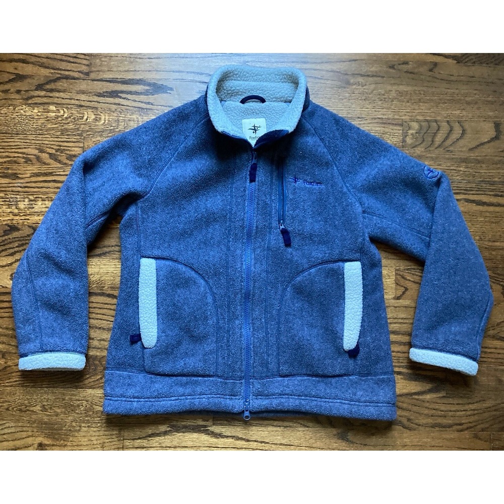 Foxfire Fleece Jacket Windbreaker Womens Size Small Full Zip Blue Lined